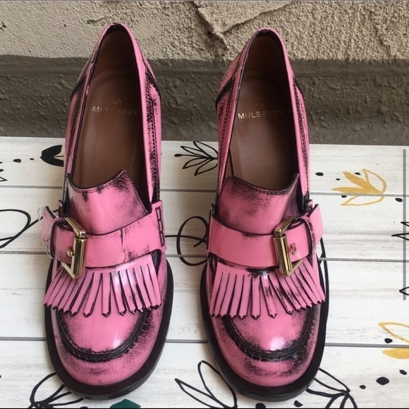 Mulberry Darby High Heel Loafer in pink size 8 - Picture 7 of 12